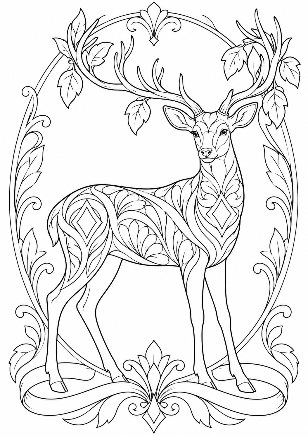 The deer with leaf-like antlers