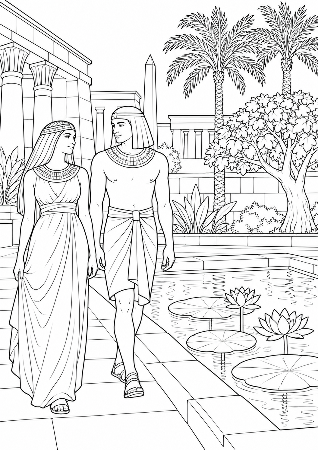 A quiet Egyptian garden