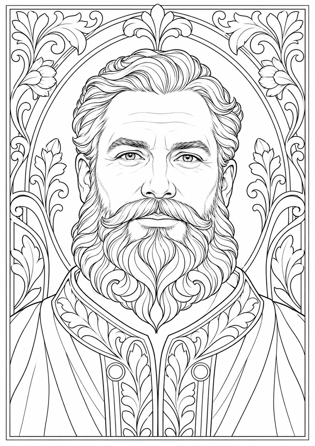 Man with an ornamental beard