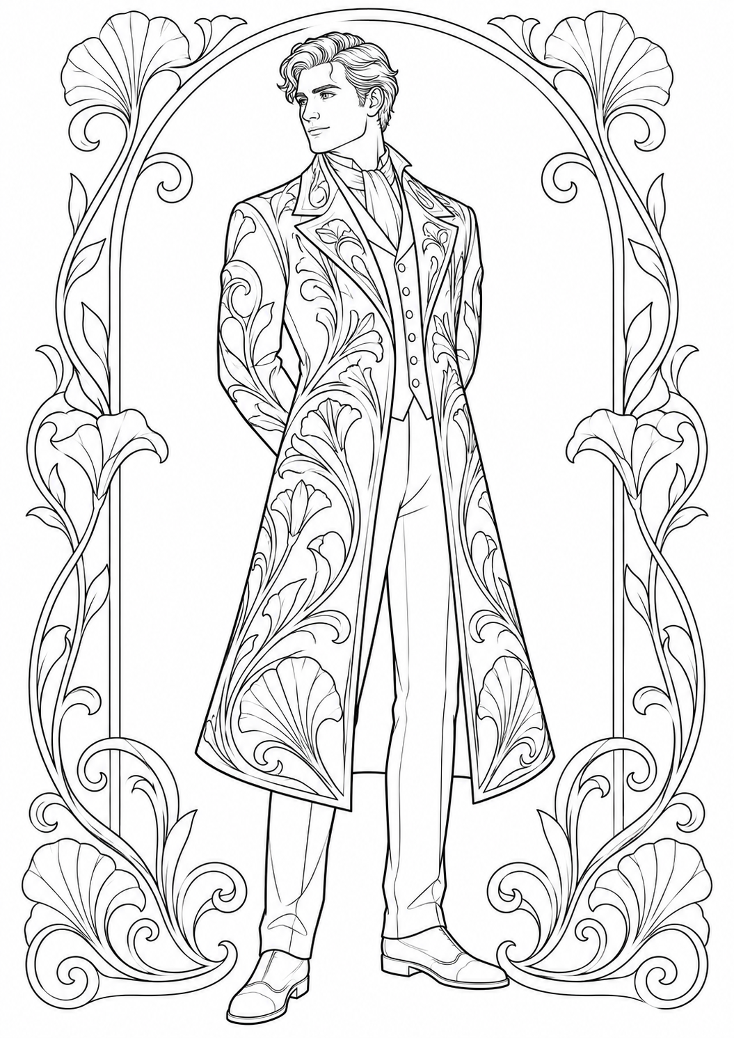 The figure in the long coat