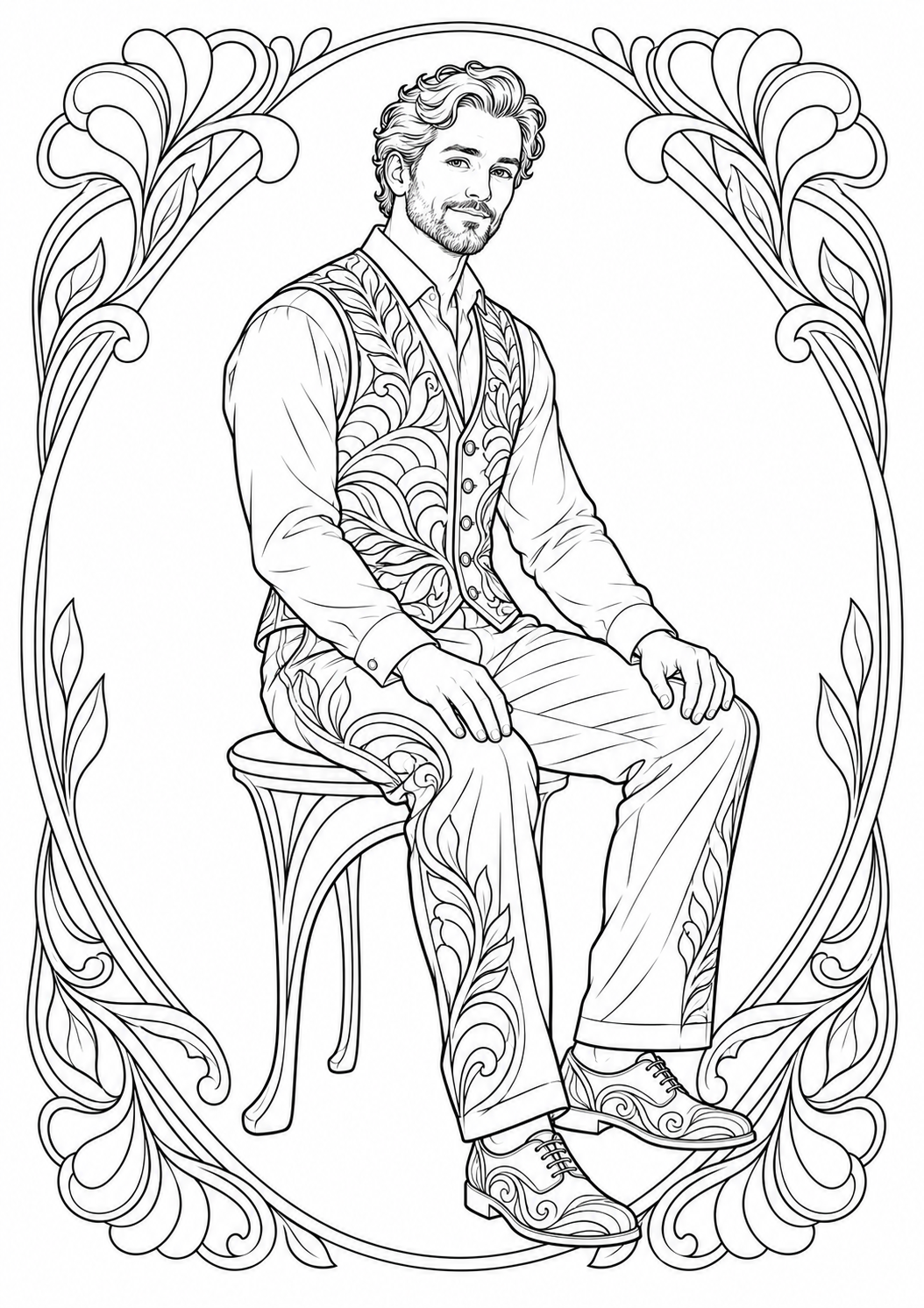 The seated figure