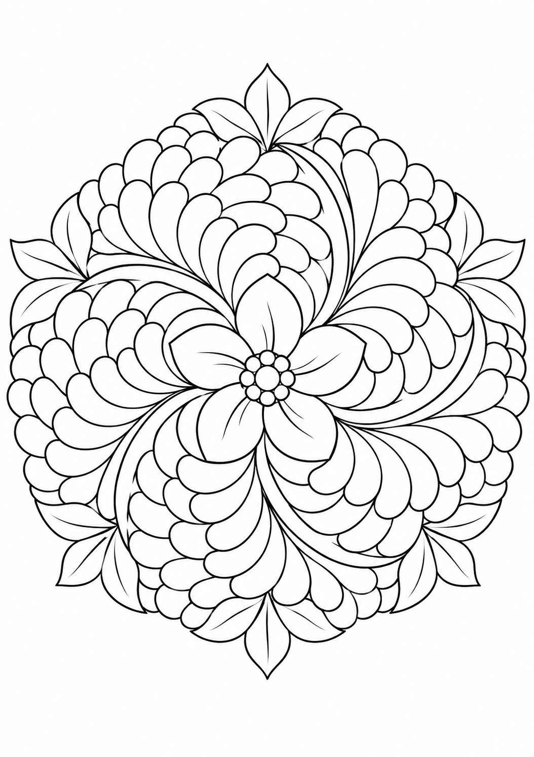The swirling chrysanthemum