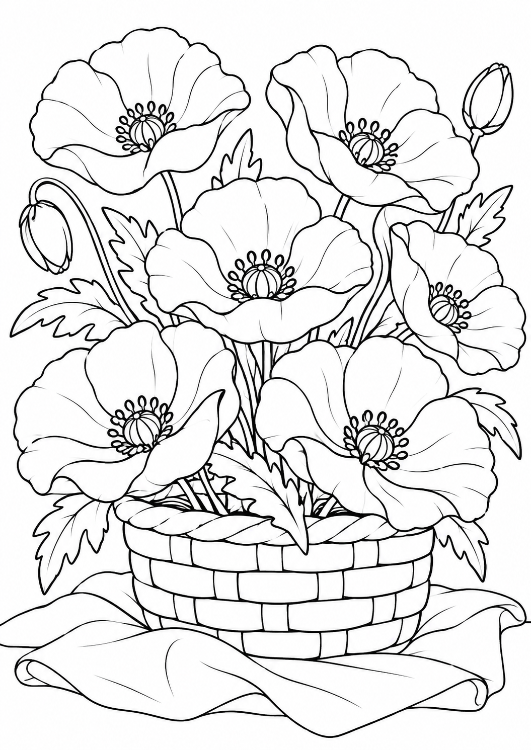 A basket of poppies
