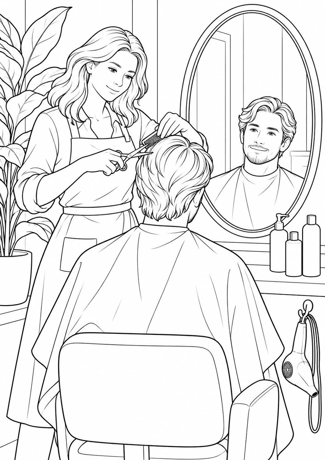 The hairdresser's salon