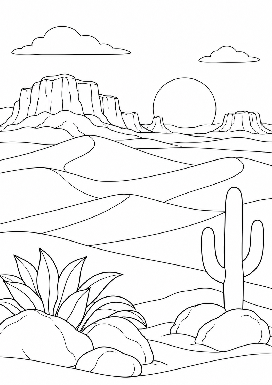 The desert dunes