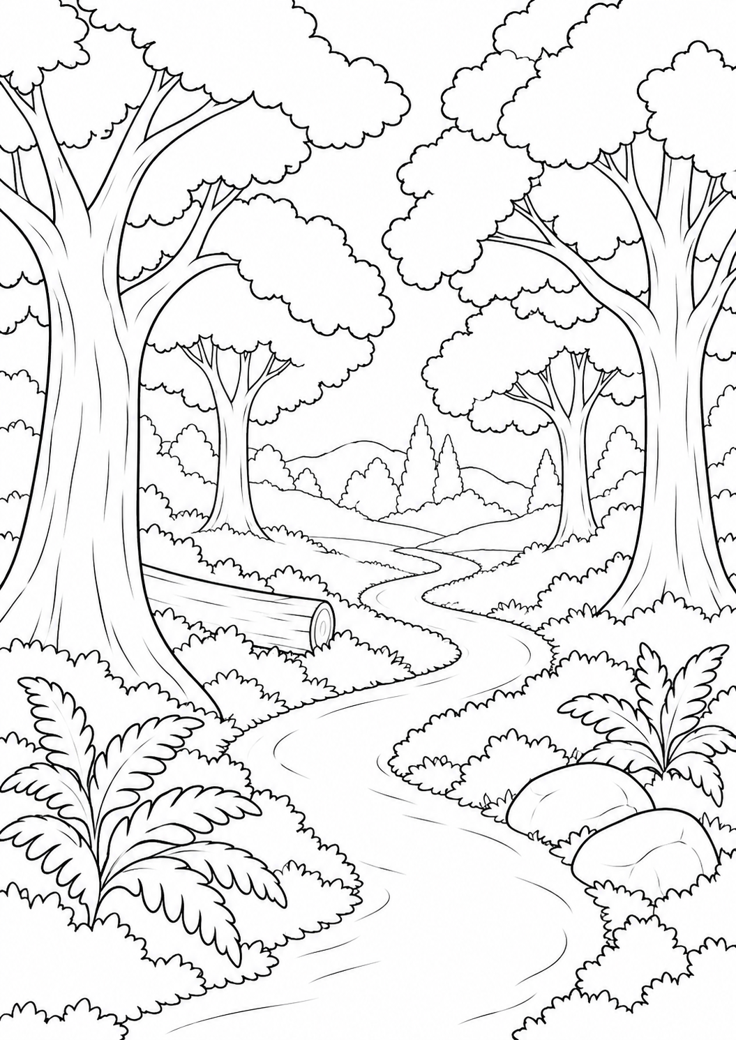 The winding forest path