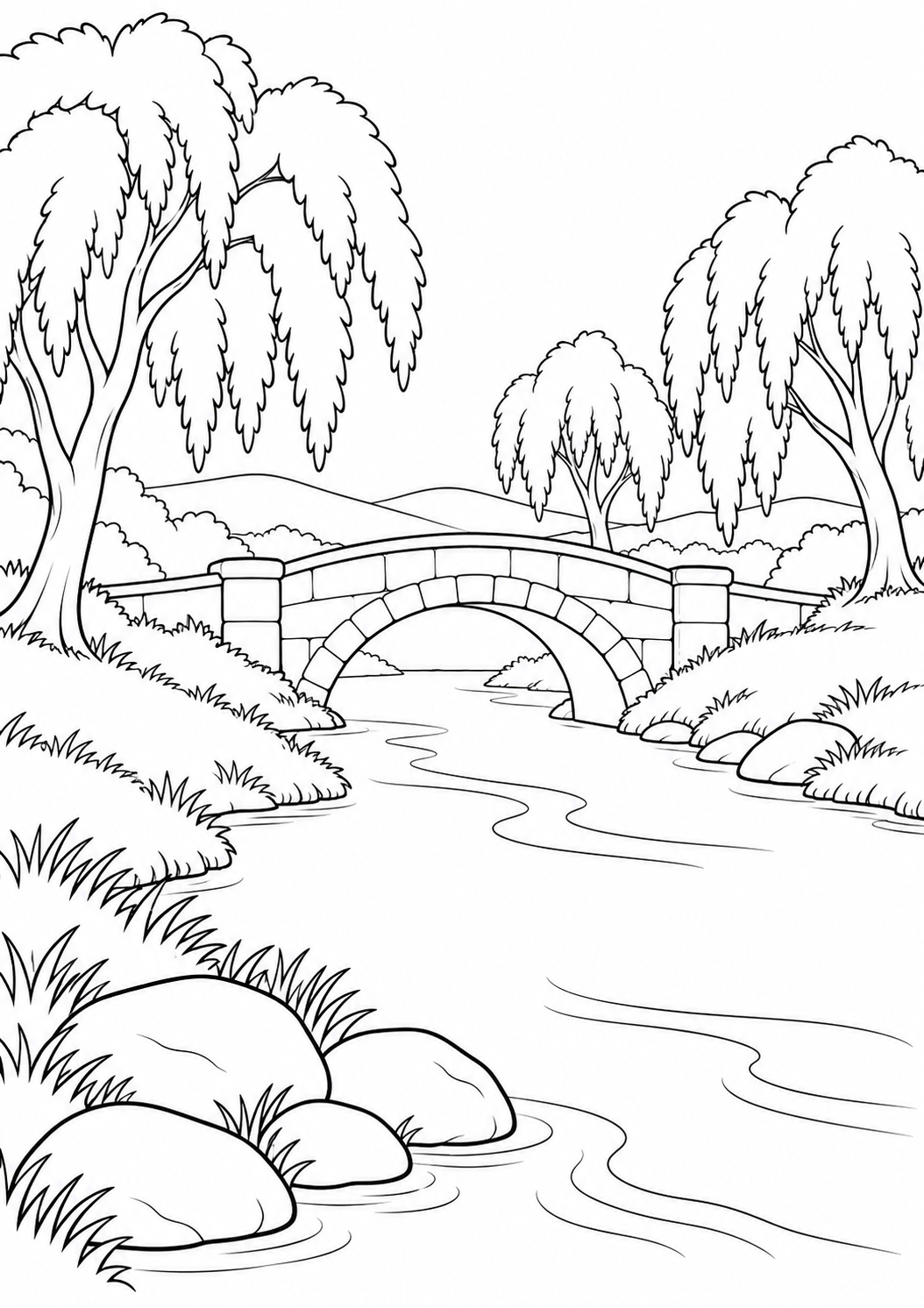 The river and the stone bridge