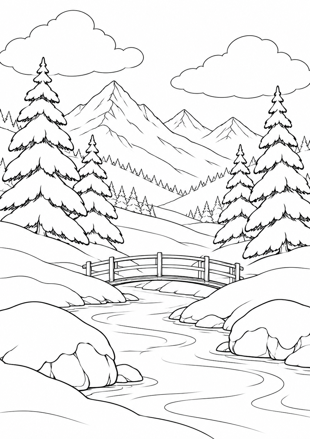 The snowy valley