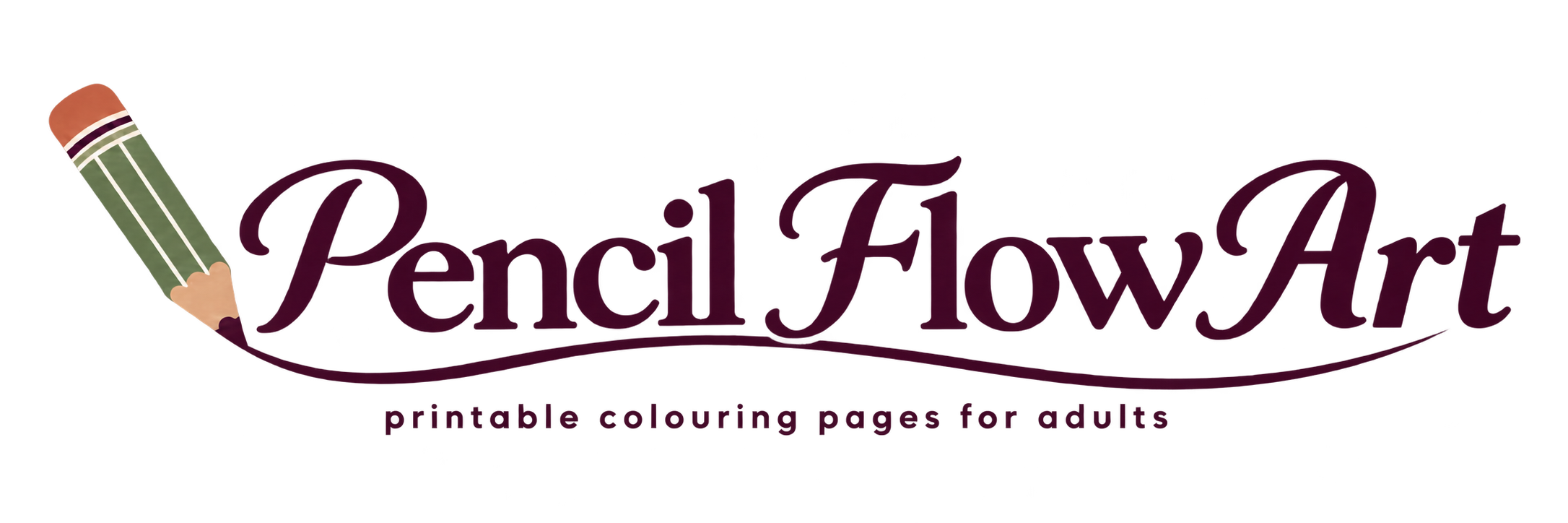 Pencil Flow Art — printable colouring pages for adults