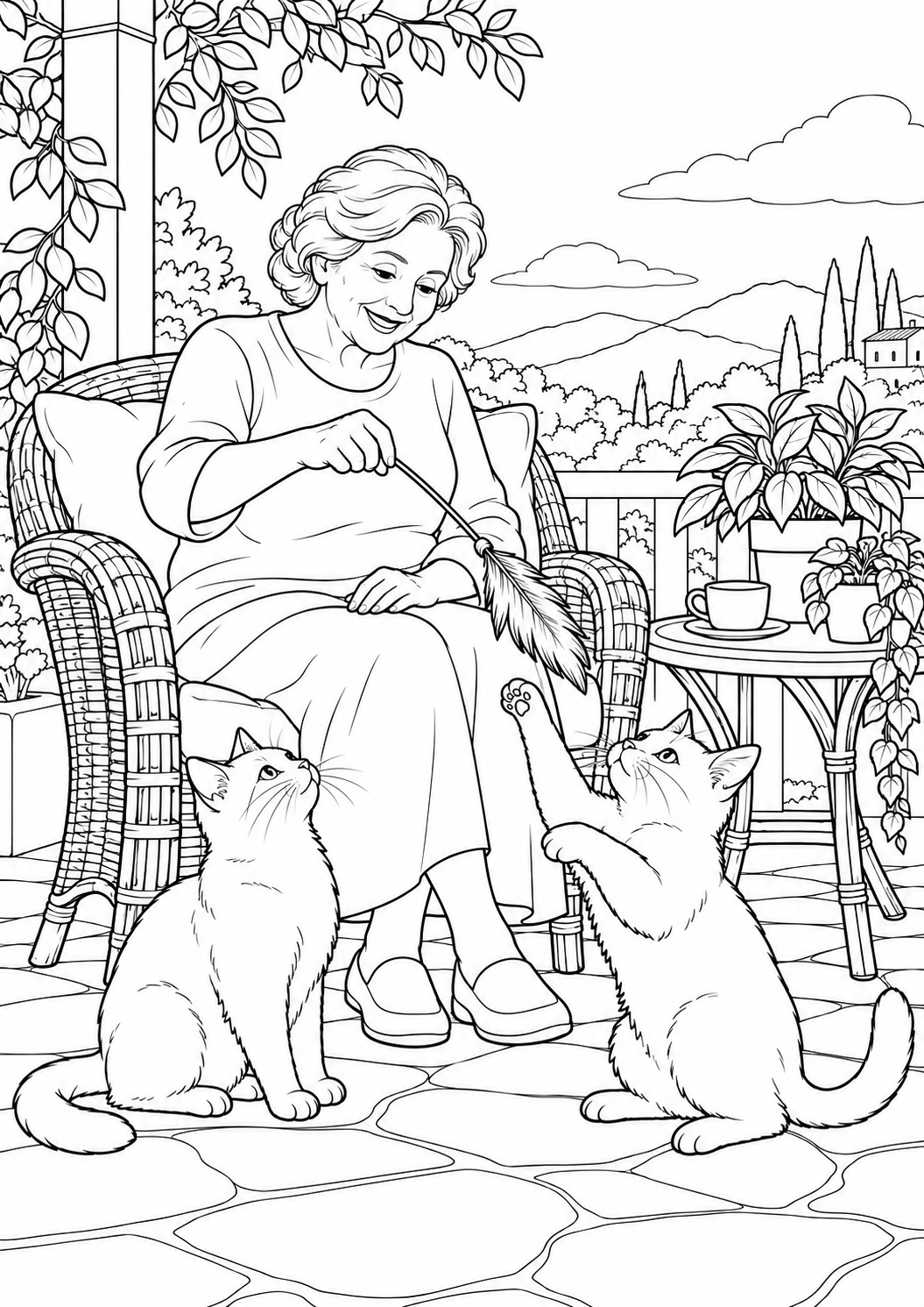 Cats on the veranda
