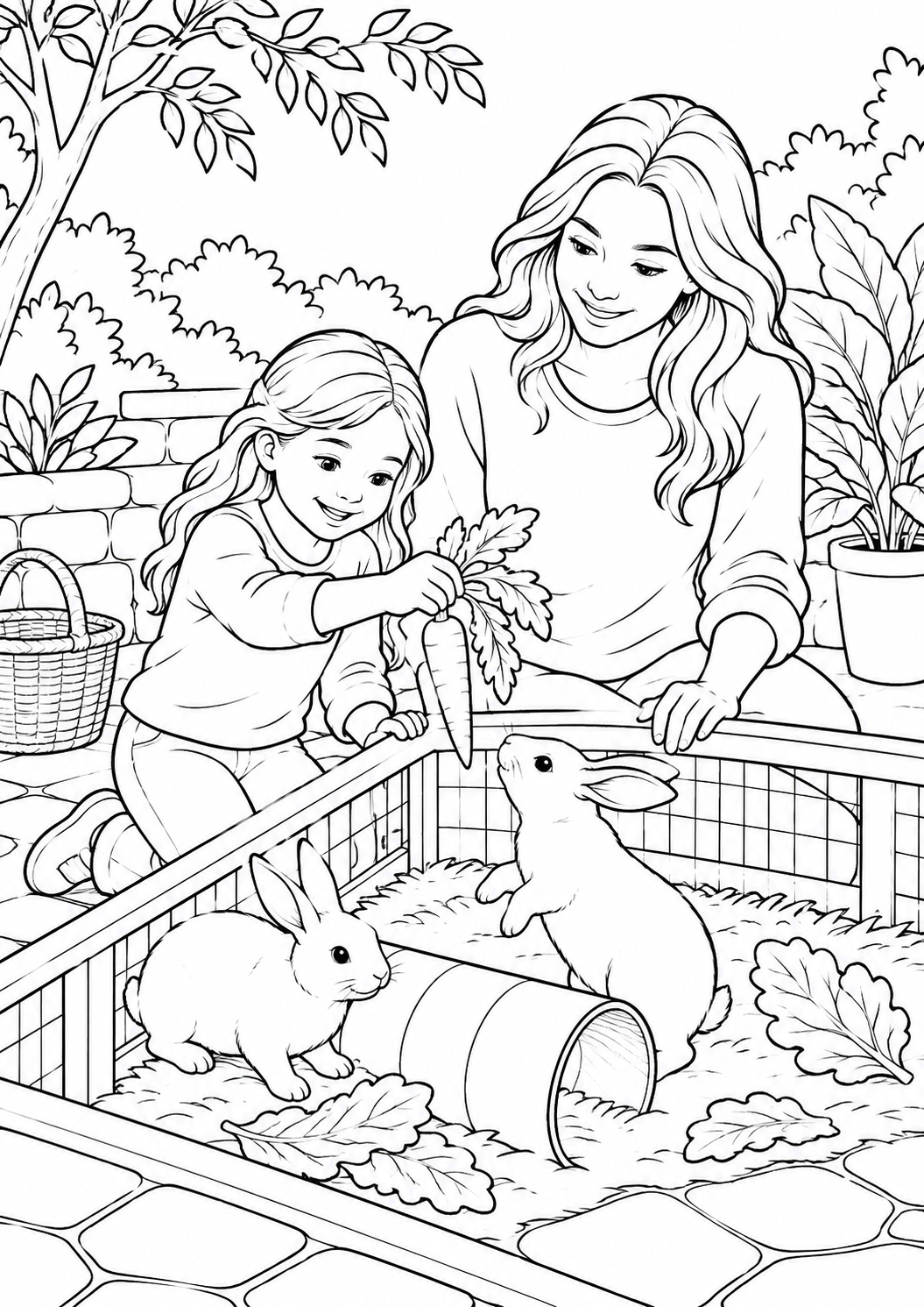An afternoon with rabbits