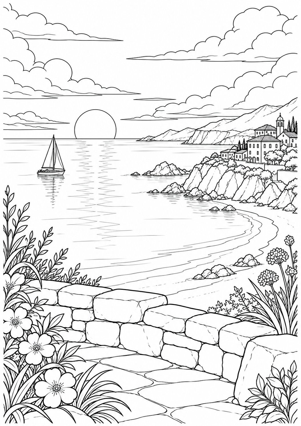 Sunset over the bay