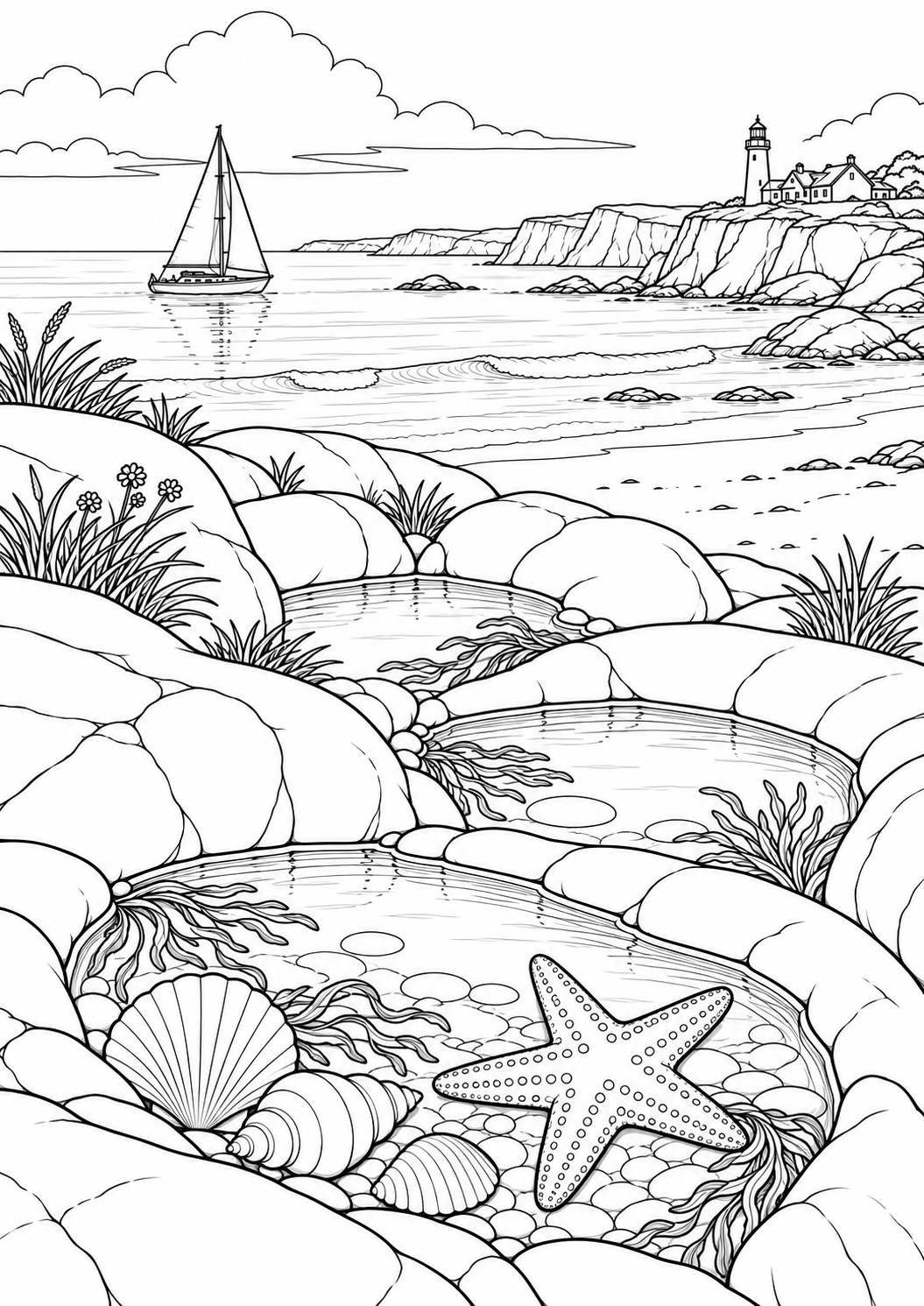Rock pools by the sea